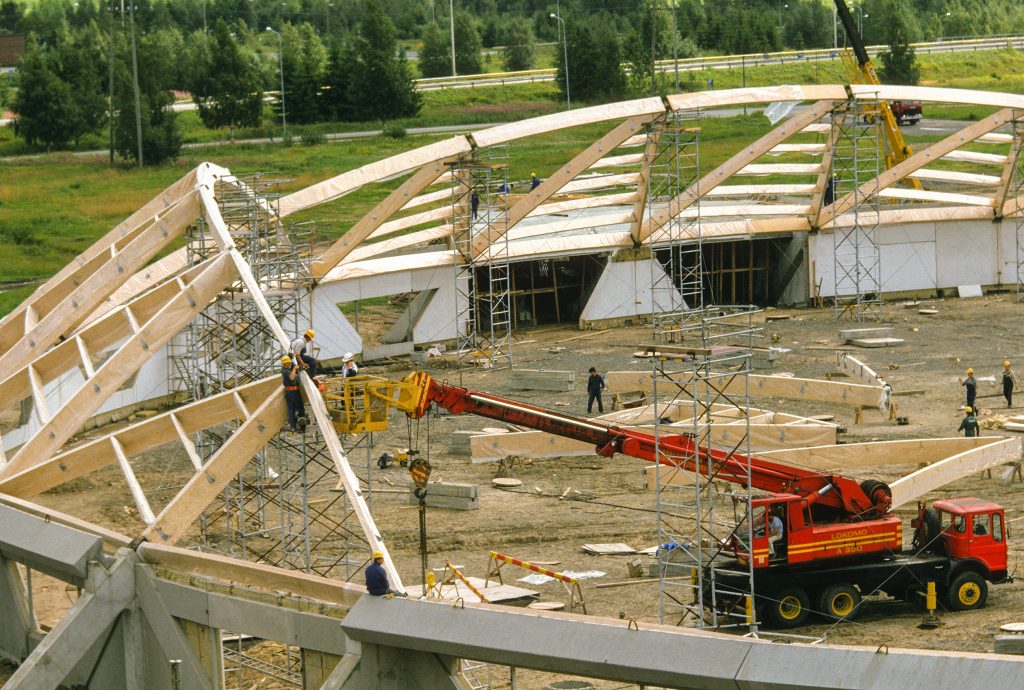 Arkistokuva rakennustyömaasta.