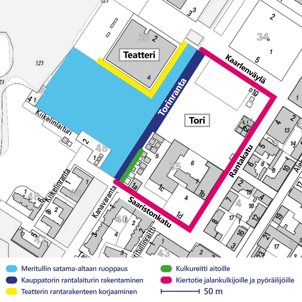 kartta torialueen liikennejärjestelyistä