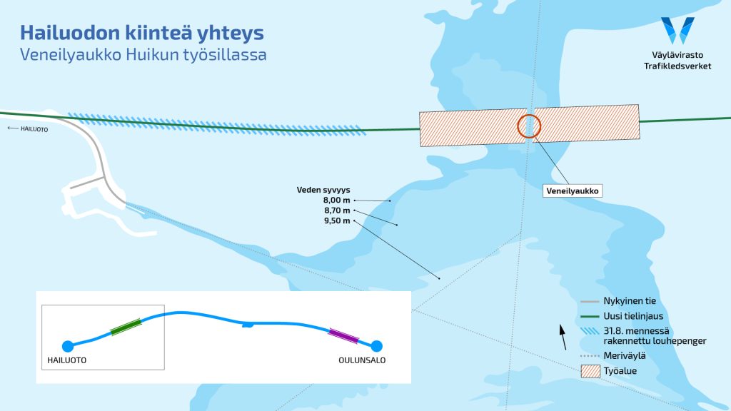 Karttakuva siltatyömaasta.